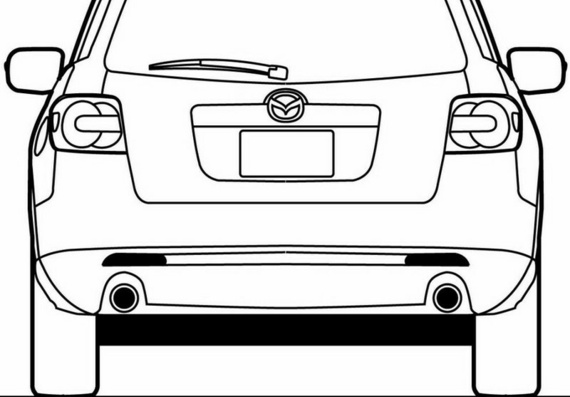 Mazda CX-7 (2007) (Мазда CX-7 (2007)) - чертежи (рисунки) автомобиля
